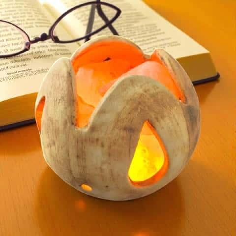 Foto de LAMPARA DE SAL RUSTICA TULIPAN