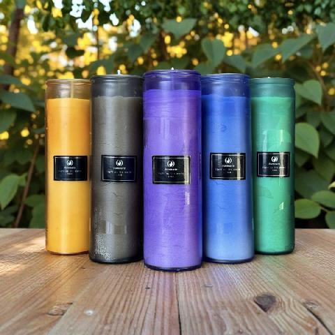 Foto de VELON AROMATICO EN VIDRIO 6,5 X 21CM.